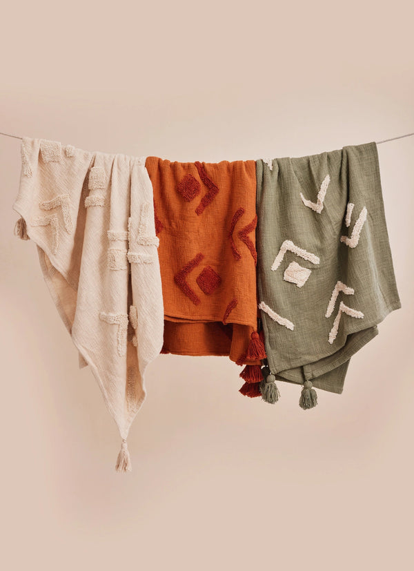 Handmade Boho Throw Blanket-Casa Amarosa-lobo nosara