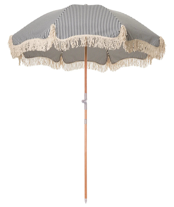The Premium Beach Umbrella - Navy Striped-Business & Pleasure-lobo nosara