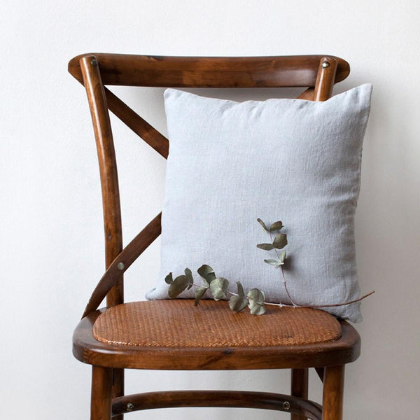 Linen Cushion Covers - Light Grey-Linen Tales-lobo nosara