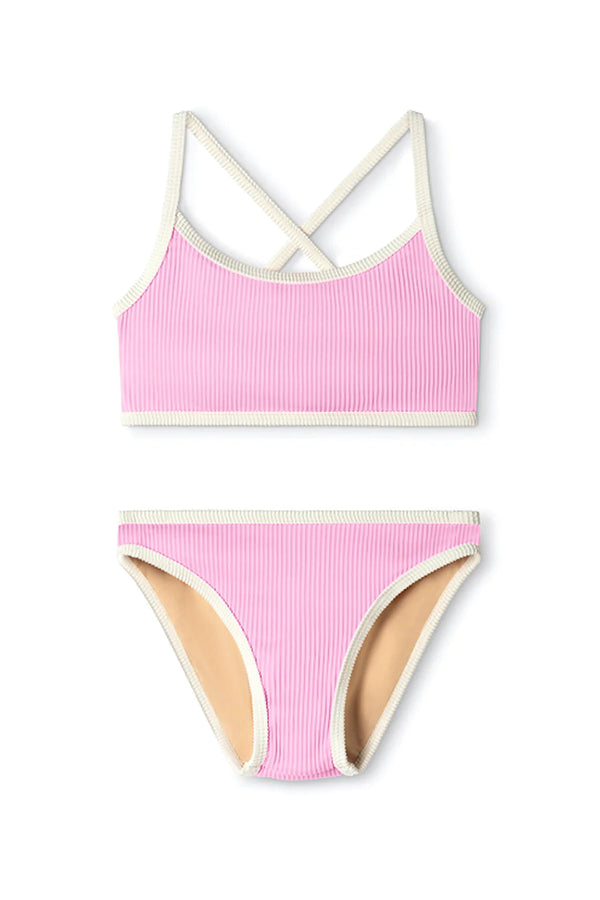 Mini Rib Cross Over Bikini - Sea Pink-Zulu & Zephyr-lobo nosara