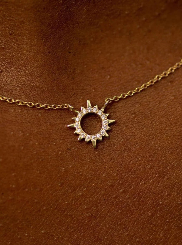 Mini Starburst Diamond Necklace-Eliza Ray Jewelry-lobo nosara