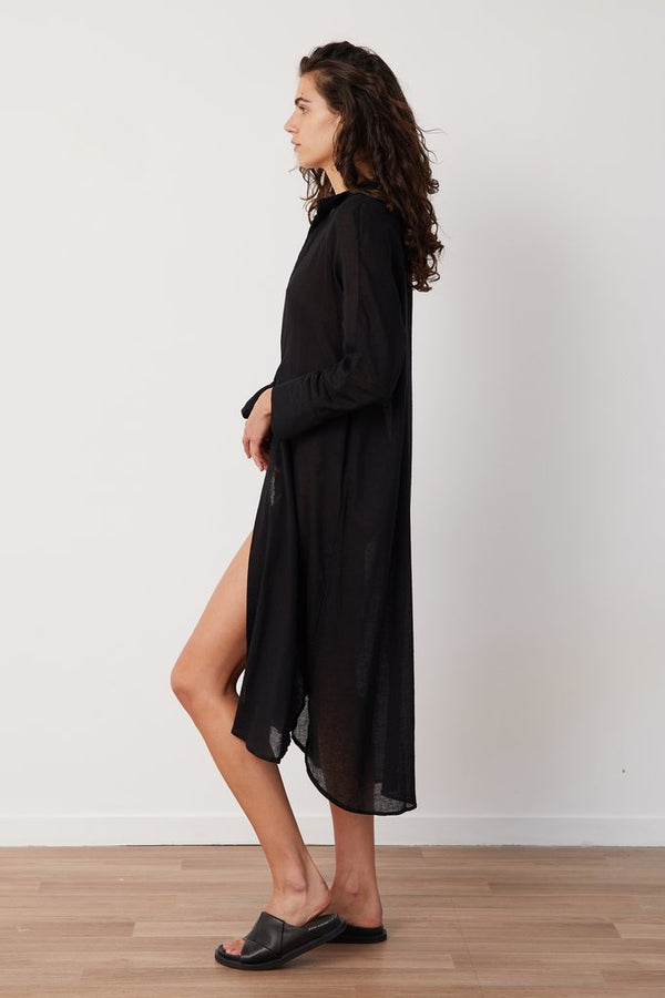 Rae Shirt Dress - Black-Before Anyone Else-lobo nosara