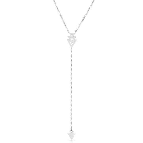 Triangle Lariat Necklace-Eliza Ray Jewelry-lobo nosara