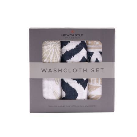 Newcastle Classics World Wanderer Washcloth Set of 3 Towels 22" x 22" 